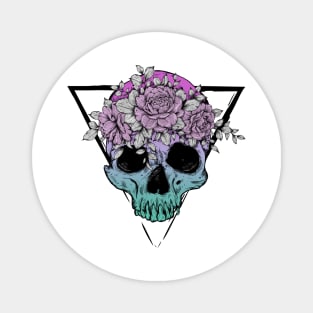 Skull and flowers Magnet